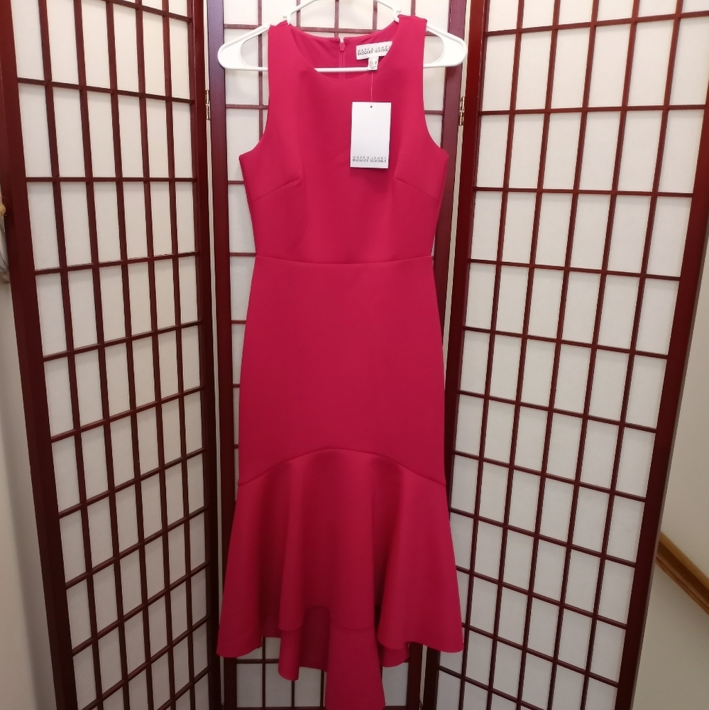 DESIGNER LONG FUSHSIA  DRESS